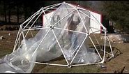 How to Attach a Geodesic Dome Covering for a Greenhouse