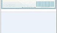 Compuchecks 50 High Security Blank Check Stock - Checks on Top Two Perforated Vouchers on Bottom Compatible with QuickBooks, and Laser or Inkjet Printers, Check Paper Weight # 70 - Light Blue Art Deco