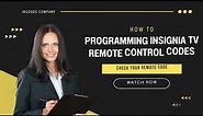 Programming Insignia TV Remote Control Codes