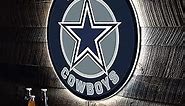 Evergreen NFL Dallas Cowboys | Ultra-Thin LED Light Wall Sign Décor | 23 Inch Round | Made in the USA