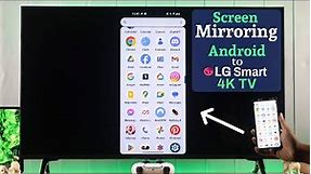 How To Screen Mirroring Android on LG Smart 4K TV! [Cast on webOS]