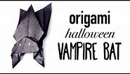 Origami Hanging Bat for Halloween Tutorial - DIY - Paper Kawaii