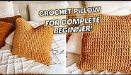 How to crochet a pillow for complete beginner! Tutorial | CJ Design