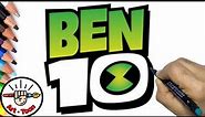how to draw ben 10 logo Step by step easy