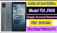 nokia c2 2nd edition model ta 1468 frp bypass without pc