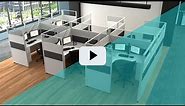 Sunline Sliding Cubicles Transformation / Open Plan Vs. Cubicles - Why Not Have Both!