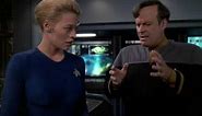 Seven of Nine and the Hologram Barclay Talked