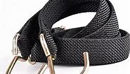 Marcobrothers Flat Bungee Cords Elastic Straps with Hooks，Heavy Duty Bungee Cord (48 inch X 2, Black)