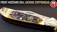 Frost Mustang USA Mojave Bone Locking Copperhead Pocket Knife MB-104MB