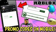 HOW TO ENTER PROMO CODES ON A MOBILE DEVICE IN ROBLOX