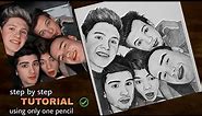 How to draw One Direction step by step - Easy Drawing Tutorial | YouCanDraw
