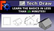 FreeCAD Learn the Basics of Tech Draw Workbench in 15 minutes. Technical Drawing Beginners Tutorial