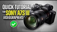 How To Change Shutter Aperture During Video On Sony A7siii | Tutorial