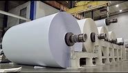 Huge Scale! A4 Printer Paper Mass Production Process. Copy Paper Company Manufacturing Factory