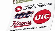 University of Illinois at Chicago Sticker UIC Flames Stickers Vinyl Decals Laptop Water Bottle Car Scrapbook T2 (Type 2)