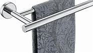 JQK Chrome Towel Bar, 24 Inch 304 Stainless Steel Thicken 0.8mm Double Bath Towel Rack for Bathroom, Towel Holder Polished Chrome Wall Mount, Total Length 27.16 Inch, TB100L24-CH