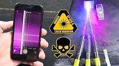 Strongest Handheld Lasers vs iPhone 7 & Nokia 3310!
