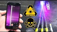 Strongest Handheld Lasers vs iPhone 7 & Nokia 3310!