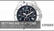 Citizen Watch Setting Instruction — E810, E811, E812