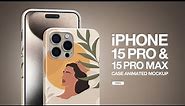 iPhone 15 Pro &15 Pro Max Case Animated Mockup Presentation