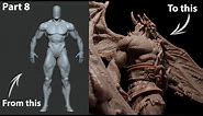 Sculpting a Warlord Demon in Zbrush - Part 8 Wings