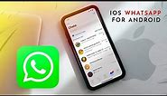 Install iOS WhatsApp On Any Android // iPhone WhatsApp For Android 🍎
