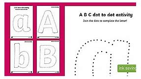 Printable ABC Dot-to-Dot Activity