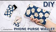DIY PHONE & CARD PURSE WALLET | 2 side zipper pouch tutorial [sewingtimes]