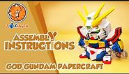 God Gundam Papercraft with RG God Gundam details | Assembly Instructions