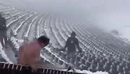 Buffalo Bills fans are enjoying shoveling Highmark Stadium! #BillsMafia | Rochester, NY Buffalo Bills Backers