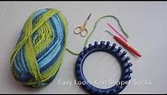 Easy Loom Knit Slipper Socks