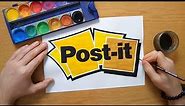 How to draw the Post-it logo