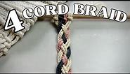 The 4 Cord braid - Macrame Knot Tutorial