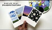 Making mini polaroid paintings 🫶