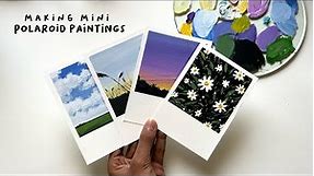 Making mini polaroid paintings 🫶