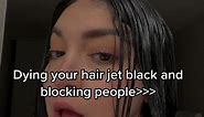 Theres def a difference between black and jet black #fyp #blackhair
