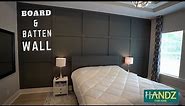 DIY Board and Batten Grid Accent Wall & Bedroom Makeover on a Budget