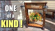 DIY Porch Welcome Stand ~ Woodworking Projects That Sell!
