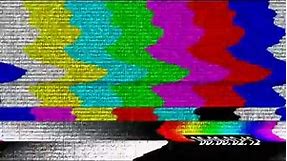 TV Color Bars Distorted with Static and Timecode