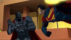 Four Superman's Fight at Lexcorp | Reign of the Supermen