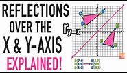 Reflections Over the X-Axis and Y-Axis Explained!