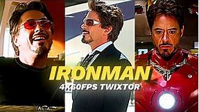 Tony Stark | Iron Man 1 | 4K60FPS Twixtor+CC Enhanced | Free To Use
