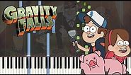 Gravity Falls Theme Piano Tutorial *FREE SHEET MUSIC IN DESC.*