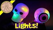 Halloween Skull & Eyeball Rainbow Mini LED Light Spinner