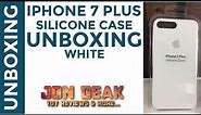 Authentic iPhone 7 Plus Silicone Case UnBoxing & Review – White