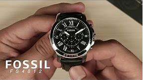 [What's Inside The Box?] Fossil FS4812 Grant Chronograph Black Leather Strap