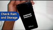 How to check ram and storage samsung galaxy A11 phone