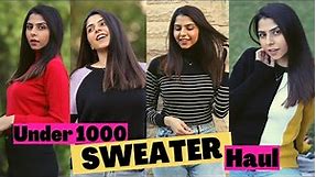 SWEATER HAUL UNDER 1000 | Affordable Myntra Winter Wear Haul