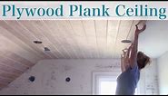 Plywood Faux Plank Ceiling