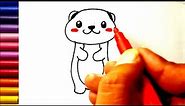 🌈🎨 Cute Otter Drawing, Painting, Coloring For Kids and Toodlers 🎨🌈 | Drawing Animals